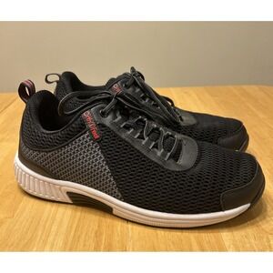 Orthofeet Biofit Edgewater Shoes Mens 9.5 2E Wide Black Mesh Walking Sneakers